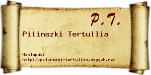 Pilinszki Tertullia névjegykártya